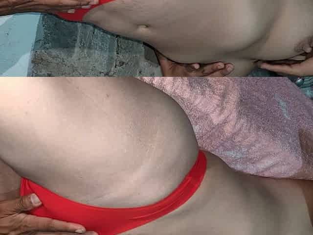 I'm going to eat my neighbor's wife. Virgin girl opens her pussy lips for the first time!