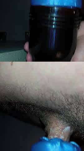 Milking my large jock with avatar fleshlight