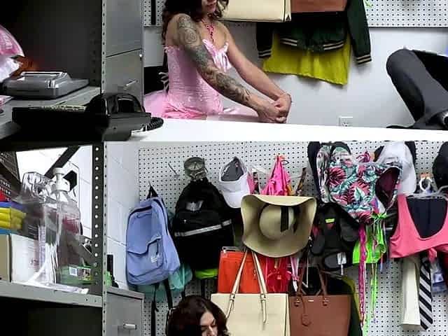 Thief tattooed Latina MILF gets fucked for stealing