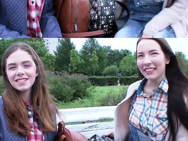 Two Cuties Picked Up and Fucked