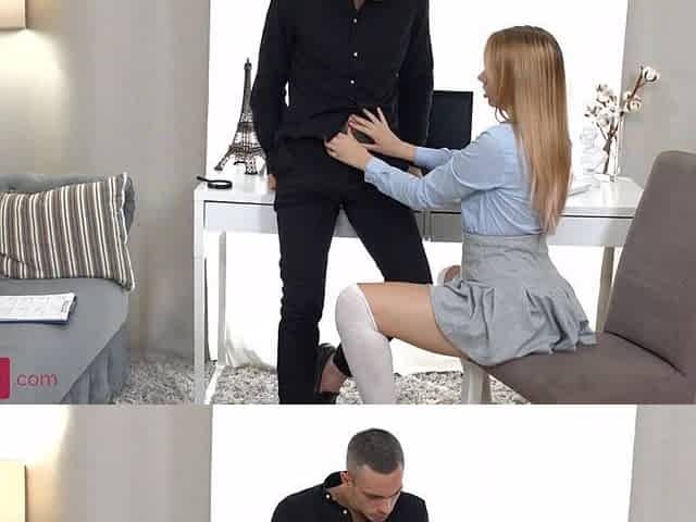 Fortunate boy-friend lured into outstanding anal-act of love with his blond GF