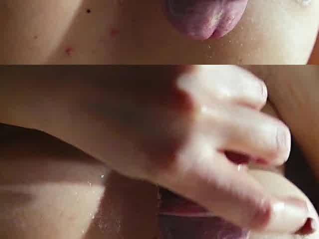 That babe jerks me gently - slowmotion tugjob