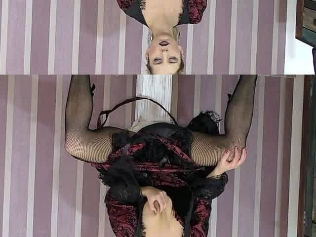 Cosplay Goth and Super HighHeels and Milking tits on Black