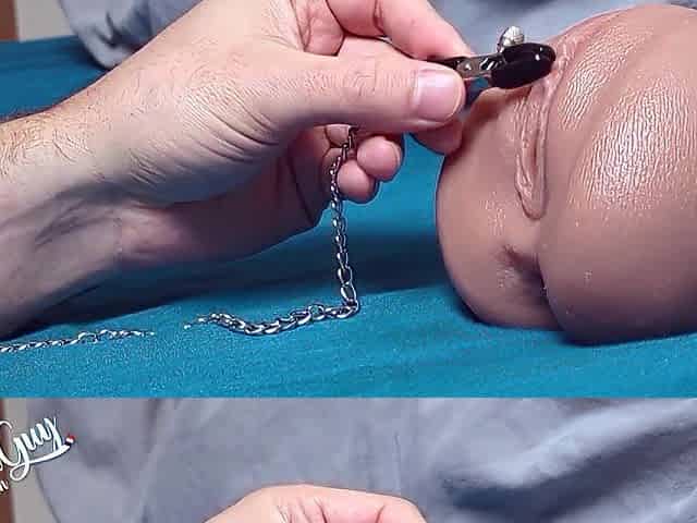 French guy sticks his tongue in your ass, clamps your pussy (insults & JOI)