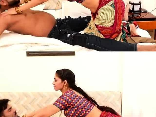Desi Indian Bhabhi Strips Her Saree Leading To Creampies