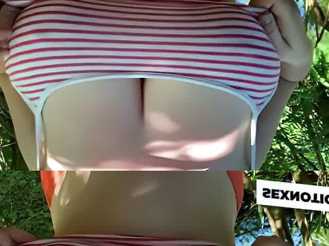Big-Tits Teen Amateur Fucked Hard Outdoors after a Swim