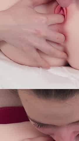 Ritzy Rain Lesbian Affairs and Threesome with Her Step-sister-doll with a Creampie Eating