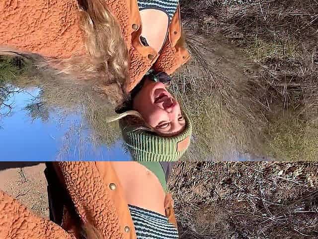 Cum with me on a Lewd Nude Hike // Masturbating on Public Trail - Steph in Space