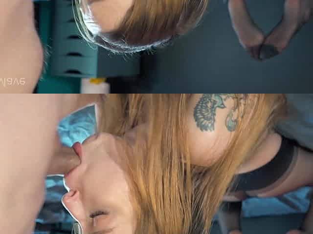 Mouth Screwing upside down coarse with throatpie - Deepthroat and Oral by LarunaMave