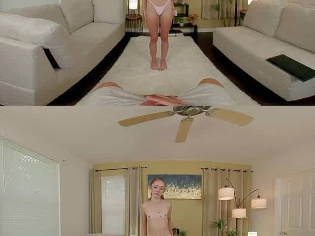 18 Yo Tiny Tits Stepdaughter Wants to Tan Naked