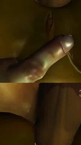 Green monster Ogre fucks hard a horny female goblin Arwen in the enchanted forest