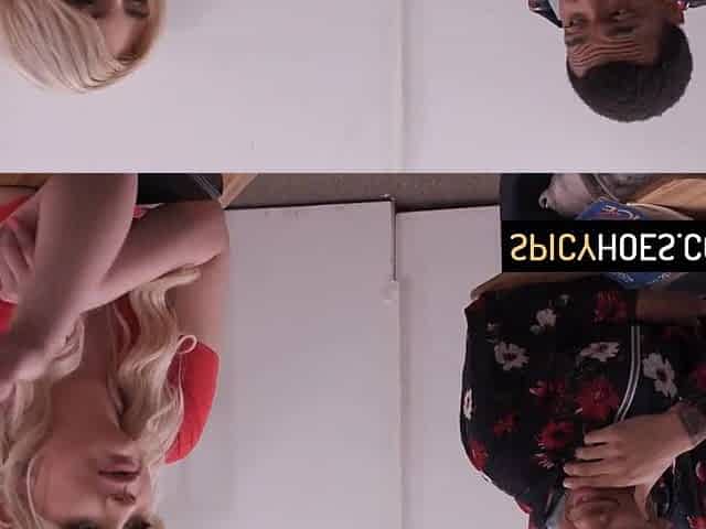Cute Blond Sweetheart Gets double penetration's By 2 Ebony Professors