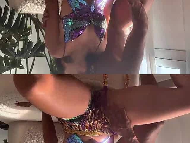 Lustful large booty makes her large knob squirt whilst bouncing her soaked booty