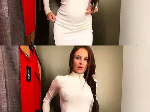 Cute curly brunette solo webcam masturbation