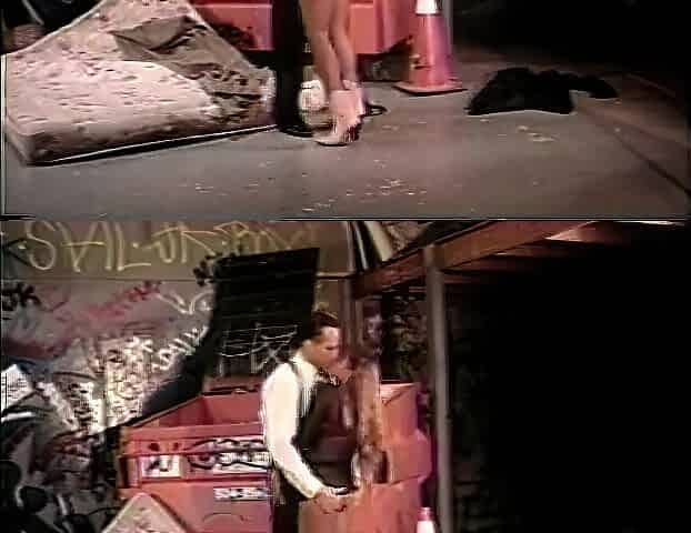 Marvelous ebony playgirl with consummate body takes dick on the mattress in garage