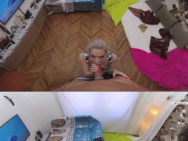 Skinny Blonde Nesty Blowjob