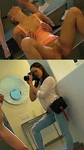 Aiden Ashley, Jenna J Ross, and Jillian Janson Lick and Finger Each Other in a Lesbian FFM