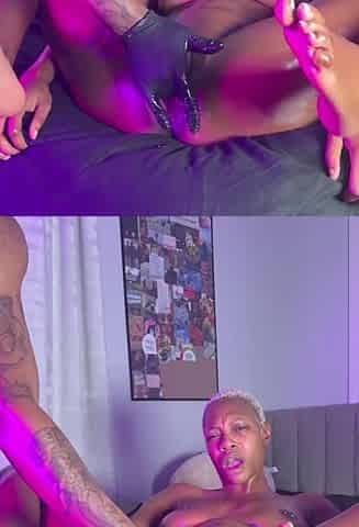 Latex Gloves Fingering And Fisting Moist Black Twat