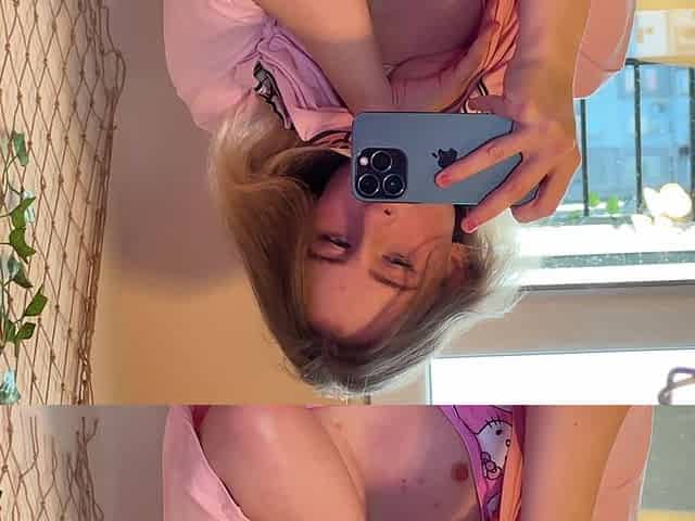 Mirror Pixie Strip & Dildo Worship - Slow Tease to Creamy Bliss