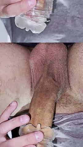BANGING FLESHLIGHT: Sexy Man Masturbating and Cumming