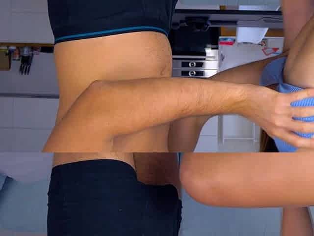 Fucking big ass fitness model pov doggy, creampied pussy