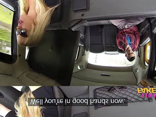 Female Fake Taxi Breasty cougar makes a thin student earn his ride