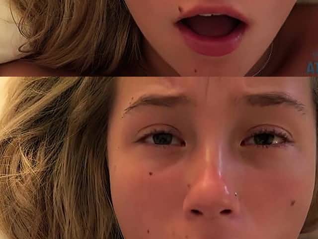 Hot girlfriend footjob and facial