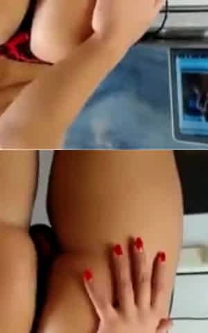 Sultry Kitchen Seduction: Watch Me Unveil My Big Booty in a G-string!