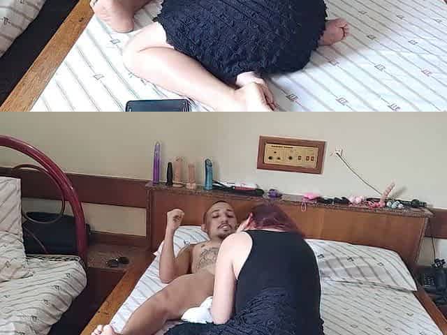 THE MIDGET PISTOLINHA FUCK THE SLUT REDHEAD ASS - THE MIDGET PISTOLINHA FUCKS THE ASS OF THE REDHEAD WHORE