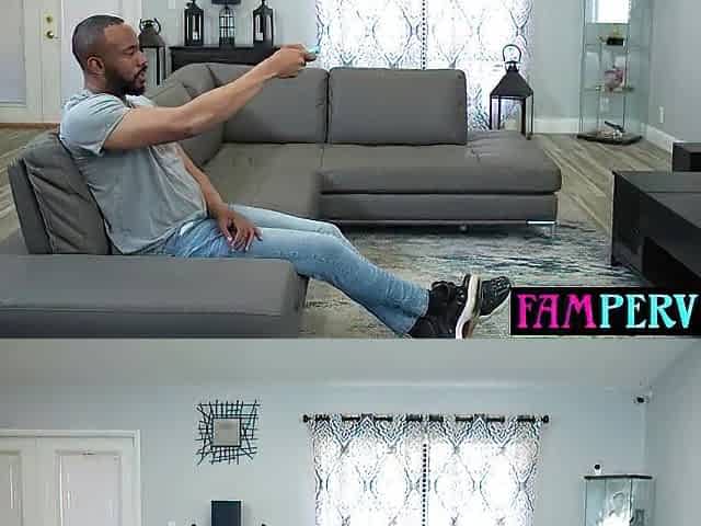 Curious teen desires to feel her stepfathers large ebony dong
