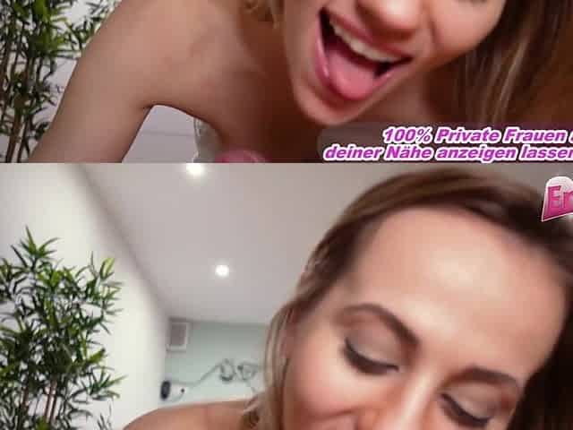 German slender student screws privately at home in amateur POV porn