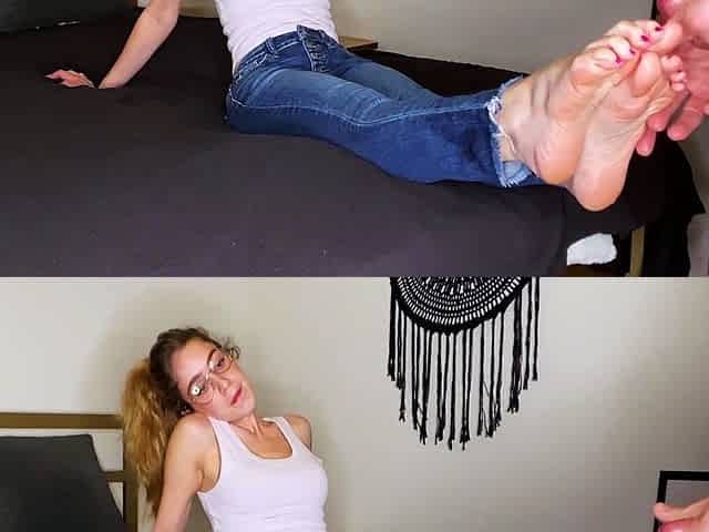 Cayenne Klein blond foot fetish riding cock