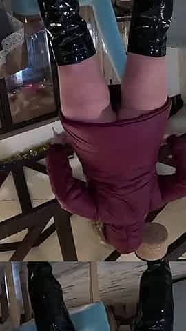 Downjacket Try-on & Blowjob Tease - Coat Fetish, Masturbation & Messy Cum Finish 327