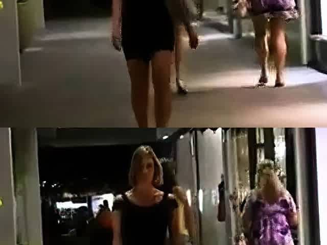 Muscle girl pantieless in mini dress ass flash