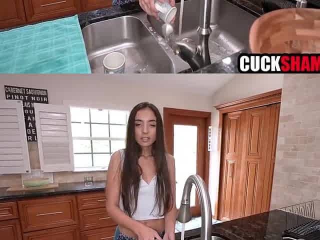 Hawt brunette hair banged by bbc in front of cuckold fiance
