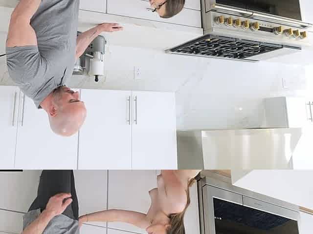 Danny Steele and Ava Marina in hot kitchen action