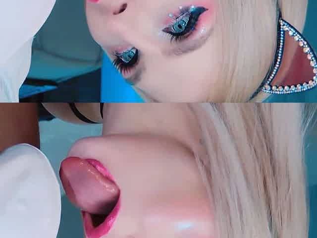Blonde Bombshell Naughty Oral Seduction
