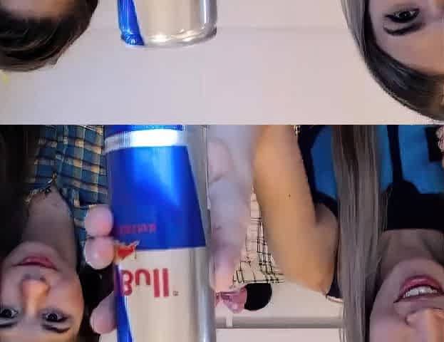 Long-Haired Lesbian Amateur Webcam Striptease