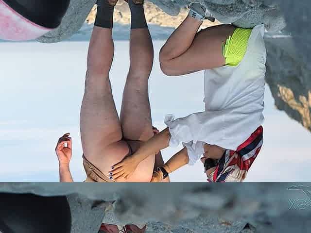 I was interested in a stranger on the beach, and I gratified him!