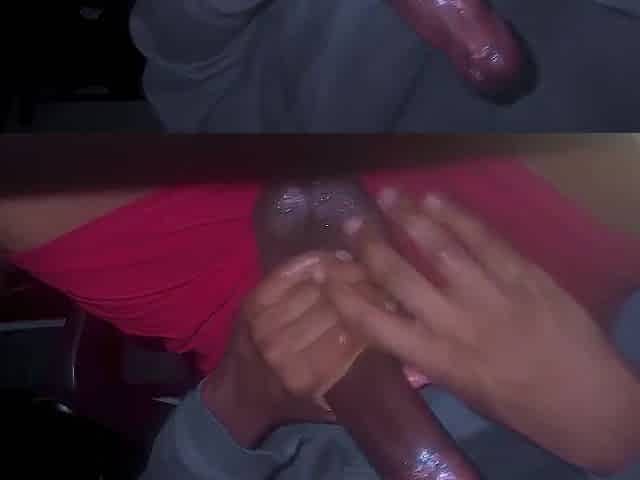 25 Year Old Ebony Dude's Morning Cum Release