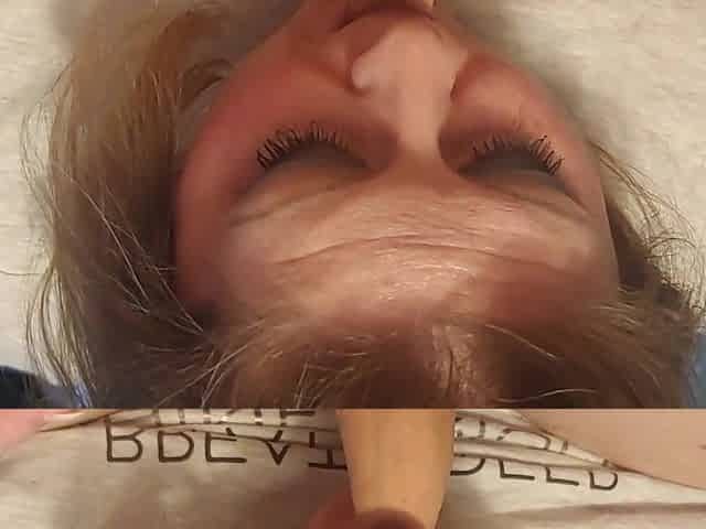 Broke lesbian roommate makes a deal for rent and gives her first blowjob