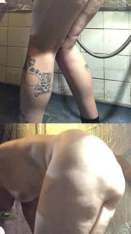 Epic View of My Ass and Bush in Your Face as I Do Naked Deep Cleaning in My Bathroom!