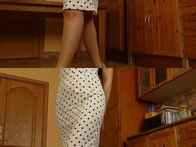 Oriental older stepmom suck and screw white rod