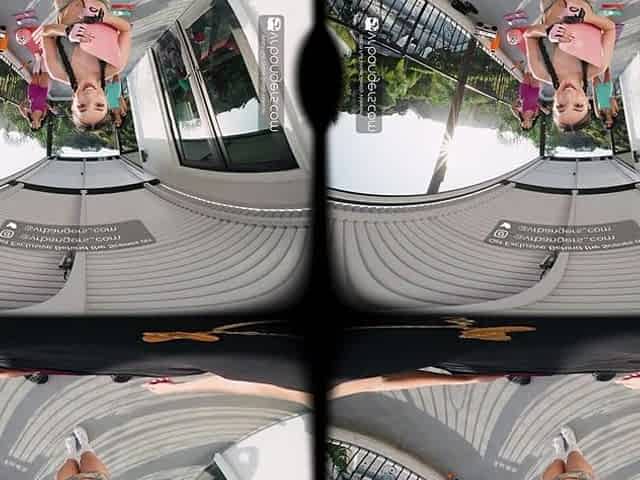 VR Bangers: 3 Large-butt Brunettes Deepthroat Your Dick in An Outdoor Fitness Foursome - VR Porn