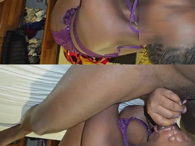 Excited eighteen years old black large butt suck and ride BBC