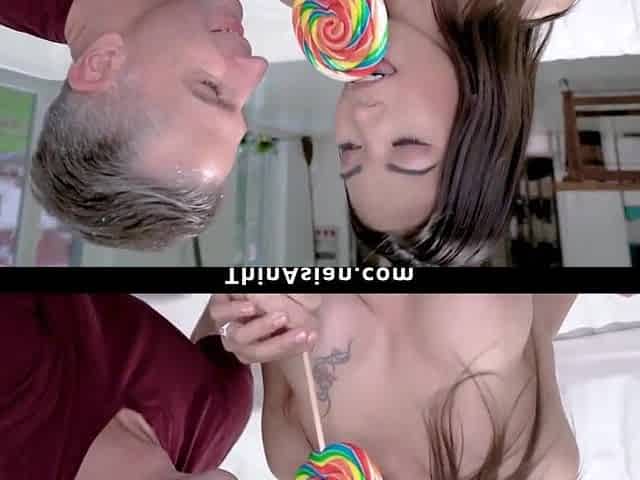 Little Oriental Gal's Concupiscent Appetite Gets Pleasured with a Large Load of Semen - Thinasian