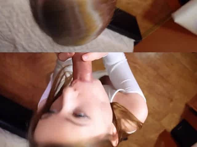In need of refreshment, the slutty Russian wife gets her fix