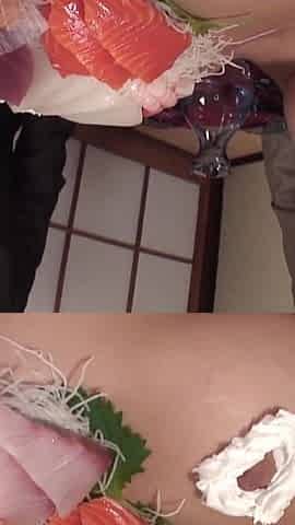 These Gentlemen Were in the Office and Ate Food From the Body of the Female.