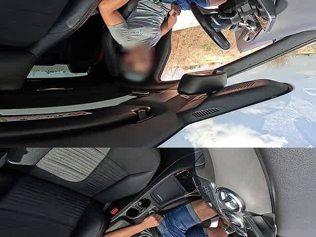 An unknown beauty caught me wanking in the car and helps me finish cumming