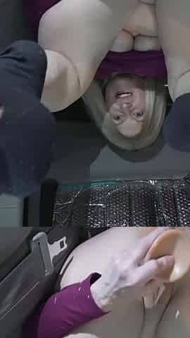 Back Seat Car Quickie Smell My Feet Cum in My Pussy Cream Pie